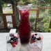 Homemade sangria, with red wine and fruits.